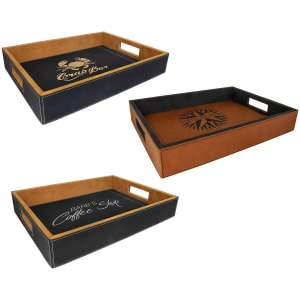 Leatherette Serving Trays