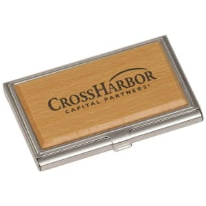 Wood/Metal Business Card Case