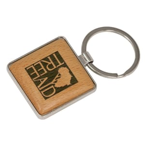 Silver and Wood Keychains