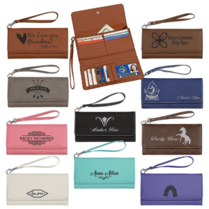 Leatherette Wallet With Strap